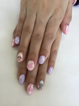 ネイル 💎🐰 saki. m 🐰💎のネイルデザイン