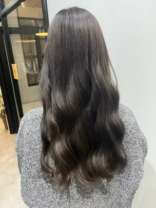 ロング カラー 艶カラー推し！ なかはらあかりのヘアスタイル