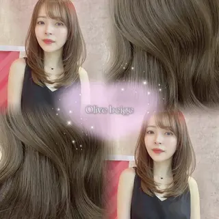 カラー MOKA🫧透明感カ ラー/垢抜けカットのヘアスタイル