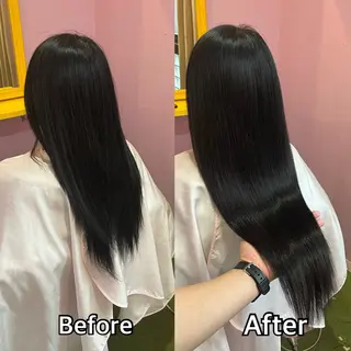 ロング シール＋ちび編み込み エクステ梅田🐨のヘアスタイル