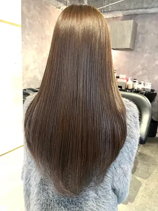 ロング カラー 🤍あみ🤍暗髪オリ ーブ特化🌿髪質改善のヘアスタイル