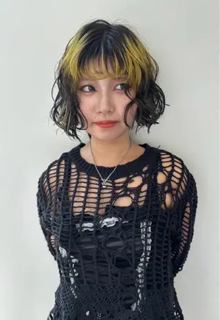 パーマ RIN パーマ/暖色カラーのヘアスタイル