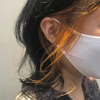 ミディアム カラー カトウ ユウカのヘアスタイル