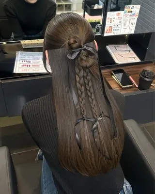 ロング ヘアアレンジ 🤎ྀི似合わせ小顔 カット/mugi🤎のヘアスタイル