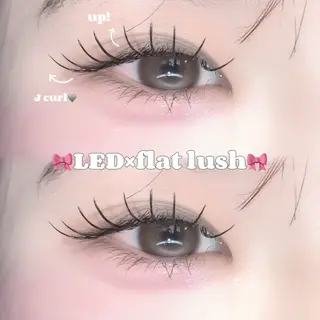 マツエク・マツパ 🩶LED＆ダブル フラットRAN🪽のマツエク・マツパデザイン