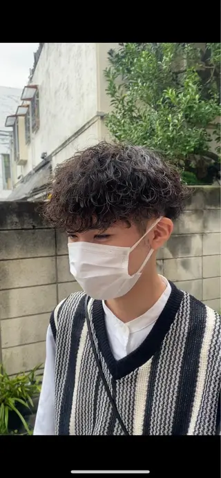 ショート カラー パーマ ヘアアレンジ メンズ キッズ ネイル マツエク・マツパ アイブロウ ✂️メンズカット ひろき✂️のヘアスタイル