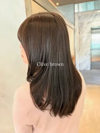 セミロング カラー 顔周りレイヤーカット /髪質改善/ゆう🤍のヘアスタイル