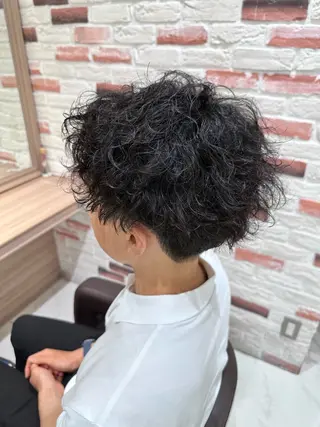 パーマ メンズ 【𝐀𝐬𝐡大森】 石崎竜祐のヘアスタイル