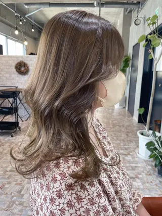 ミディアム カラー risako🇰🇷 韓国ヘア/レイヤーのヘアスタイル
