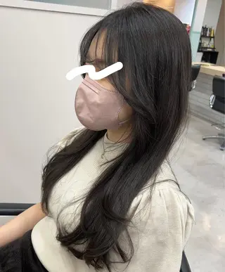 セミロング 大人韓国ヘア🎀 しょうこLuanaのヘアスタイル