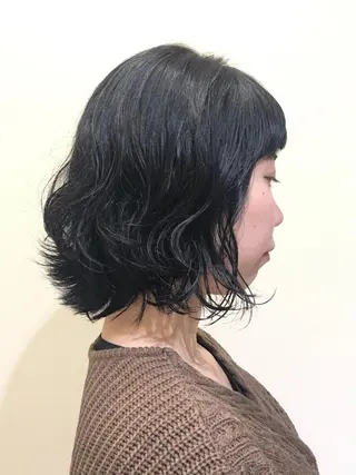 パーマ 黒田恵里香ショート カットモデル募集中のヘアスタイル