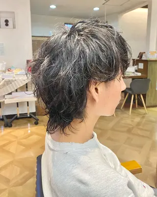 パーマ メンズ 菅野 奏のヘアスタイル