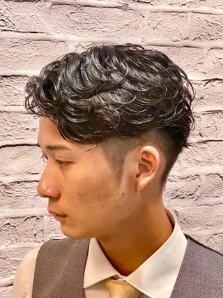 ショート パーマ ヘアアレンジ メンズ キッズ メンズカット/パーマ 山崎航平💈のヘアスタイル