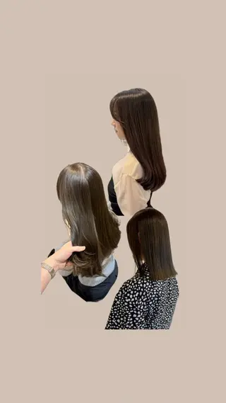 セミロング カラー グレージュ|くすみ× 透明感|kazutoのヘアスタイル