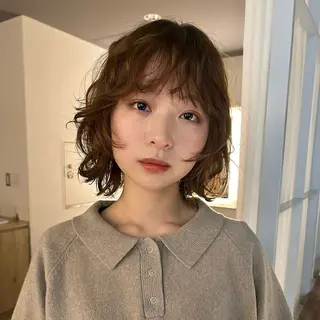 ショート カラー パーマ 無料モデル募集/ボブ /レイヤー/Rinのヘアスタイル