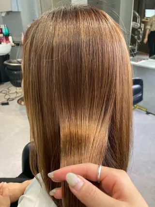 セミロング 髪質改善☺︎縮毛矯正 ふじい まりんのヘアスタイル