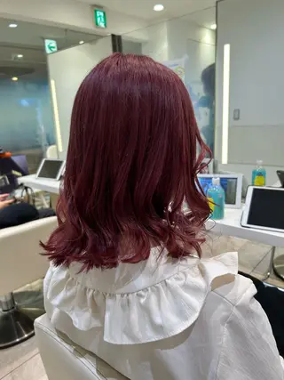 セミロング カラー はるか/透明感カラー /ヘアアレンジ🤍のヘアスタイル