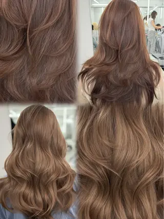 ロング カラー 顔まわりの神様✨ 透明感カラー藤嶋秀幸のヘアスタイル