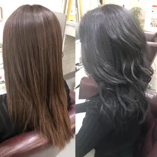 ミディアム カラー Soleria 田中慎一のヘアスタイル