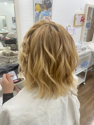 ショート ヘアアレンジ GLOSS 心斎橋 山上のヘアスタイル