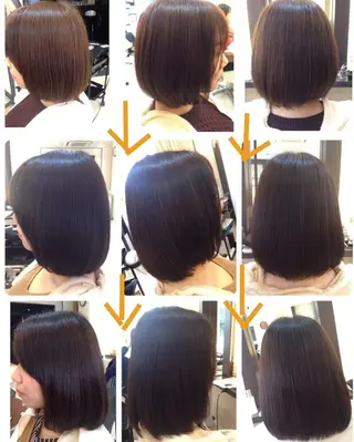 カラー ミディアム 安藤 理香のヘアスタイル