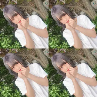 ショート カラー ヘアアレンジ TAKUMAブリーチ /切りっぱなし🪽のヘアスタイル