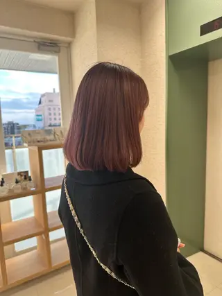 ミディアム カラー 艶髪 黄金比みくのヘアスタイル
