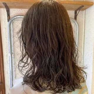 ミディアム カラー パーマ ヘアアレンジ 押切 響　のヘアスタイル