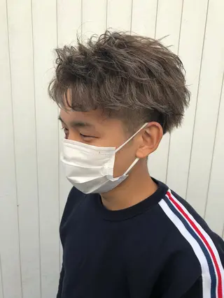 ショート カラー パーマ ヘアアレンジ メンズ ❣️倉敷❣️美髪 カラー能登一成のヘアスタイル