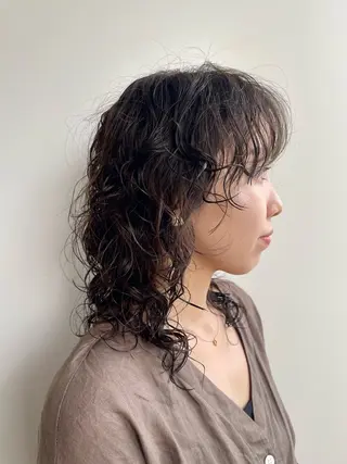 セミロング カラー パーマ 🎀レイヤー/パーマ カラー/ai🎀のヘアスタイル