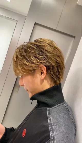 ショート メンズ新宿/縮毛/ ブリーチ/パーマのヘアスタイル