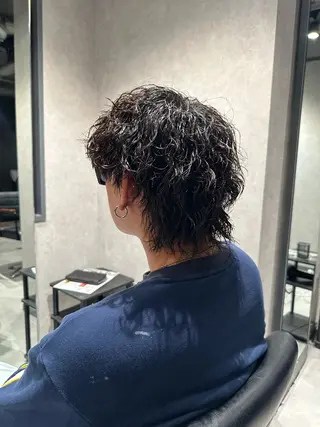 ミディアム パーマ ヘアアレンジ メンズ メンズヘア静岡 ✂︎Ryuheiのヘアスタイル