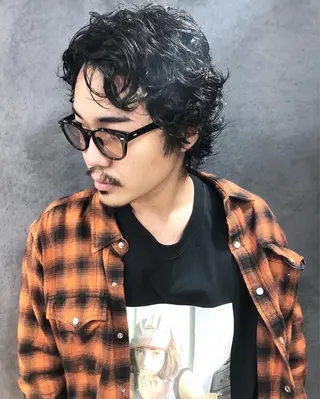 パーマ ヘアアレンジ メンズ メンズ特化✂️栗原 侑也のヘアスタイル