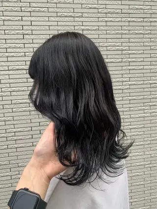 セミロング コテ巻き風パーマ 🦋にこ🦋のヘアスタイル