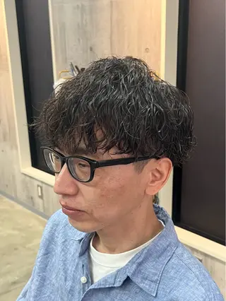 ミディアム 韓国パーマ 美容師 和田爽良のヘアスタイル