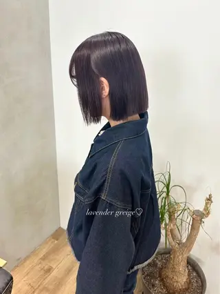 セミロング カラー ヘアアレンジ Himawari♡ 柔らかいカラーのヘアスタイル