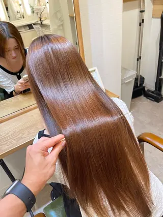 ロング 縮毛・酸性ストレート 特化のヘアスタイル