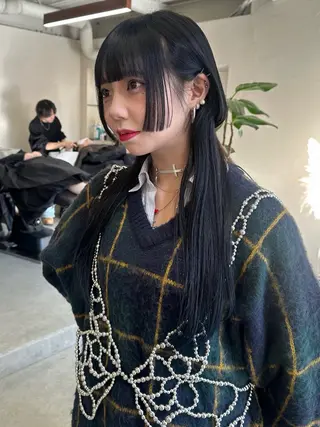 ロング カラー ハイトーン×似合わせ 🌱中川慎之介のヘアスタイル