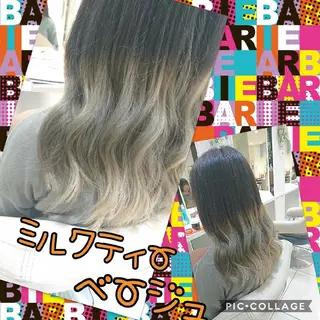 セミロング カラー 永島 桜のヘアスタイル