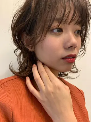 セミロング カラー パーマ 🌿ブルーモスク TOKYO🌿のヘアスタイル