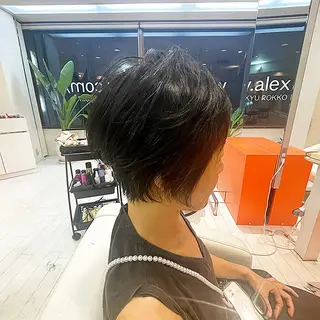 ショート 前さこ 結衣のヘアスタイル