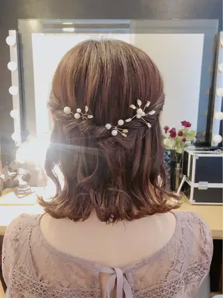 ショート ヘアアレンジ 札幌円山ヘアメイク/ バーガスのヘアスタイル