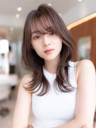ミディアム 韓国ヘア⭐︎髪質改善 io（イオ）のヘアスタイル