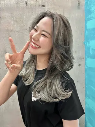 ロング カラー 派手髪デザインカラー ヒロカのヘアスタイル