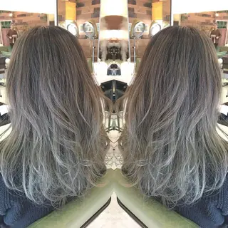 ミディアム セミロング カラー 青木 茂樹⭐️ 透明感カラーのヘアスタイル