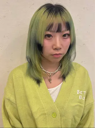 ミディアム カラー くびれヘア/髪質改善 はるのヘアスタイル