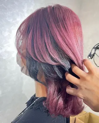セミロング カラー 岩谷/ブリーチ 🪽透明感カラーのヘアスタイル