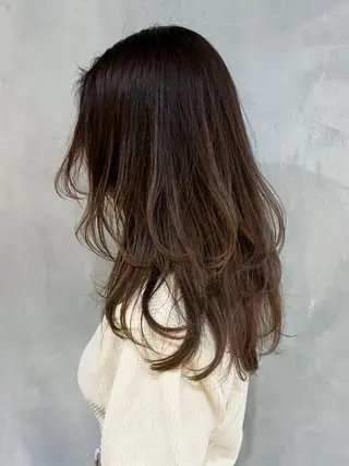 セミロング カラー パーマ ヘアアレンジ ITbyALBUM 中野店のヘアスタイル