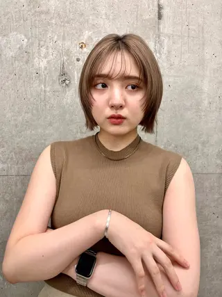 カラー ひなこ♡縮毛矯正/ 艶カラー🤍透明感のヘアスタイル
