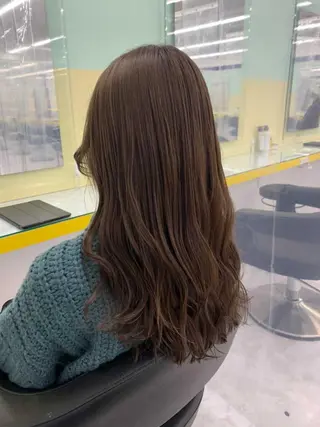 ミディアム カラー パーマ ヘアアレンジ メンズ マツエク・マツパ 韓国風ベージュ🤎 赤みなし🌿横浜🤎のヘアスタイル